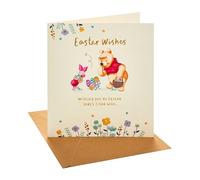 UK Greetings | Disney Winnie the Pooh Easter Card | Her/Him | Winnie the Pooh Easter Egg Scene Design | With Envelope | 15.9 x 18.4 cm