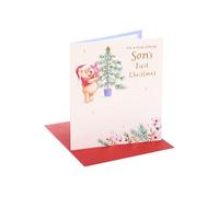 UK Greetings Disney Winnie the Pooh Son's First Christmas Card - Pooh & Piglet Design