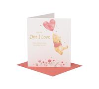 UK Greetings Disney Winnie the Pooh Valentine's Day Card for The One I Love - Balloon Design