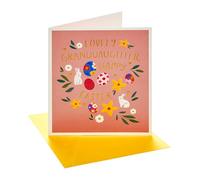 UK Greetings | Easter Card for Granddaughter | Big Egg and Bunnies Design