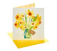 UK Greetings | Easter Card | Her/Him | Daffodils Design | With Envelope | 15.9 x 18.4 cm