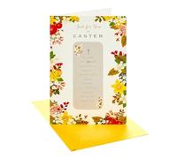 UK Greetings | Easter Card | Her/Him | Easter Flowers Design | With Envelope | 14.9 x 22.9 cm