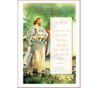 UK Greetings | Easter Card | Her/Him | Religious Design | With Envelope | 13.7 x 21 cm