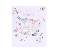 UK Greetings | Engagement Card | Birds Design | With Envelope