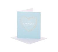 UK Greetings | Engagement Card | Bride & Groom | Her/Him | Heart Design | With Envelope | 13.7x15.9cm