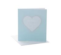 UK Greetings | Engagement Card | Silver Foil Heart Design | With Envelope