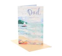 UK Greetings | Father's Day Card for Dad | Card for Dad, Grandad, Husband | Him, Boys, Men | Coastal Scene Design | With Envelope | 16.5 x 25.4 cm