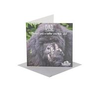 UK Greetings | Father's Day Card for Dad | Card for Dad, Grandad, Husband | Him, Boys, Men | Funny Gorilla Design | With Envelope | 159x159 mm