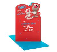 UK Greetings | Father's Day Card for Dad from Daughter | Cats Design