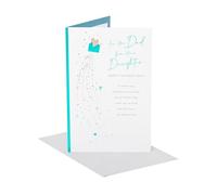 UK Greetings Father's Day Card For Dad From Daughter With Envelope - Heart Envelope Design