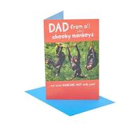 UK Greetings Father's Day Card for Dad | Fun Monkeys Design | With Envelope