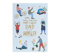 UK Greetings Father's Day Card For Dad With Envelope - Sweet Dad Cartoon Design