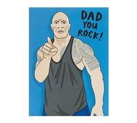 UK Greetings Father's Day Card For Dad With Envelope - The Rock Design