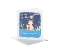 UK Greetings | Father's Day Card for Daddy | Card for Dad, Grandad, Husband | Him, Boys, Men | Cute Tigers Design | With Envelope | 159x184 mm