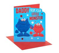 UK Greetings | Father's Day Card for Daddy | Card for Dad, Grandad, Husband | Him, Boys, Men | Daddy from Little Monster Design | With Envelope | 15.9 x 18.4 cm