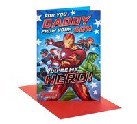 UK Greetings | Father's Day Card for Daddy from Son | Avengers Design