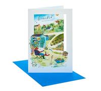 UK Greetings | Father's Day Card for Grandad | Card for Dad, Grandad, Husband | Him, Boys, Men | 3D Garden Scene Design | With Envelope | 14.9 x 22.9 cm
