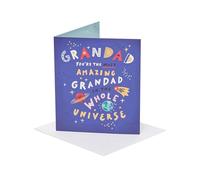 UK Greetings | Father's Day Card for Grandad | Card for Dad, Grandad, Husband | Him, Boys, Men | Sweet Space Design | With Envelope | 159x184 mm