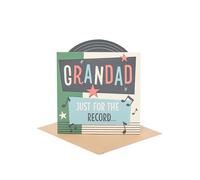 UK Greetings | Father's Day Card for Grandad | Pop-Up Record Design