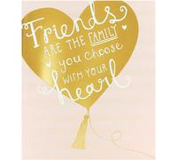 UK Greetings Friend Birthday Card - Birthday Card for Her - Pretty Gold Heart Design, 529393-0-1