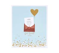 UK Greetings Get Well Soon Card For Her/Female With Envelope - Love Heart Design