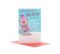 UK Greetings | Girlfriend Christmas Card | Funny Cute Cat Design