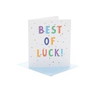 UK Greetings | Good Luck Card | Colourful Spotty Design | With Envelope