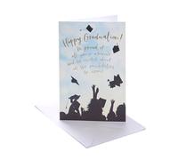UK Greetings | Graduation/Congratulations Card | Congratulations/Proud of You/University/Graduation | Her/Him | Proud Design | With Envelope | 143 x 216 mm