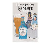 UK Greetings | Brother Beers Birthday Greetings Card | Happy Birthday Gifts | Him, Boys, Men | With Envelope | 133 x 210 mm