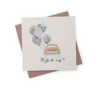 UK Greetings | Just Married Car Wedding Card | Bride & Groom | Her/Him | With Envelope | 165 x 165 mm