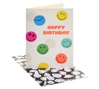 UK Greetings Kid's Birthday Card | Smiley World Faces Design With Envelope