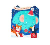 UK Greetings Kids Christmas Card - Boys Christmas Card - Cute Elephant Design - Christmas Card for Kids - Child Christmas Card Multi, 647907-0-1