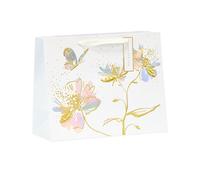 UK Greetings | Large Gift Bag - From The Camden Collection | Party Bags for Presents | Birthdays/Weddings/Christmas/Exam Results/University/Graduation | Foil Floral Design | 33 x 26.7 x 13.7cm