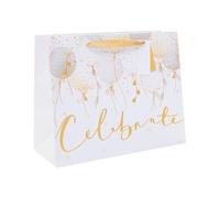 UK Greetings | Large Gift Bag | Party Bags for Presents | Birthdays/Weddings/Christmas | Celebrate Balloons Design | 26.6 x 33 cm