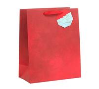 UK Greetings | Large Gift Bag for Him/Her/Friend | Party Bags for Presents | Birthdays/Weddings/Congratulations/Valentine's Day/Mother's Day | Red Design | 330 x 267 x 137 mm