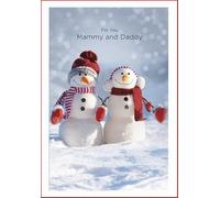 UK Greetings Mammy and Daddy Christmas Card - for You, Mammy an Daddy - Snowmen