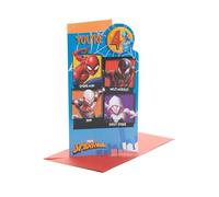UK Greetings | Marvel 4th Birthday Card For Him/Boy | Spiderman Design