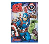 UK Greetings Marvel 6th Birthday Card For Him/Boy With Envelope - Avengers Design