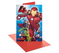 UK Greetings | Marvel Avengers 4th Birthday Card for Boy | Avengers Design
