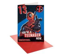 UK Greetings | Marvel Deadpool 13th Birthday Card | With Envelope