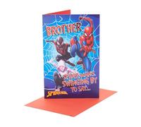 UK Greetings Marvel Spider-Man Birthday Card for Brother - Multiple Suits Design
