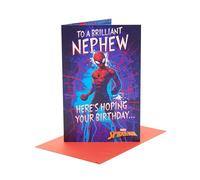 UK Greetings Marvel Spider-Man Birthday Card for Nephew - Bold Design