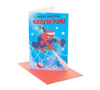UK Greetings | Marvel Spider-Man Christmas Card for Grandson | Xmas Presents | Him, Boys, Men | Spider-Man Thwip-mas Grandson | With Envelope | 22.9 x 14.9 cm