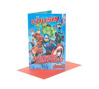UK Greetings Marvel The Avengers Birthday Card for Cousin - Assemble Design