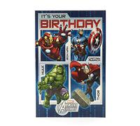 UK Greetings Marvel The Avengers Birthday Card for Him/Boy - Assemble And Celebrate Design