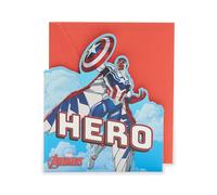 UK Greetings Marvel The Avengers Greeting/Birthday Card for Him/Boy - Captain America Design