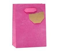 UK Greetings | Medium Gift Bag for Her/Friend | Party Bags for Presents | Birthdays/Weddings/Congratulations/Exam Results/Graduation/New School/University | Pink Design | 12 x 16.4 x 6.4 cm
