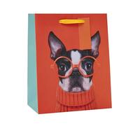 UK Greetings | Medium Gift Bag for Him/Her/Kids | Party Bags for Presents | Birthdays/Weddings/Christmas | Funny Dog Design | 19 x 23 x 8.9 cm
