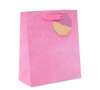 UK Greetings | Medium Gift Bag | Party Bags for Presents | Birthdays/Weddings/Mother's Day | Pink Design | 22.8 x 19 cm