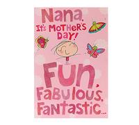 UK Greetings Mother's Day Card for Nanna With Envelope - Dog & Flower Design